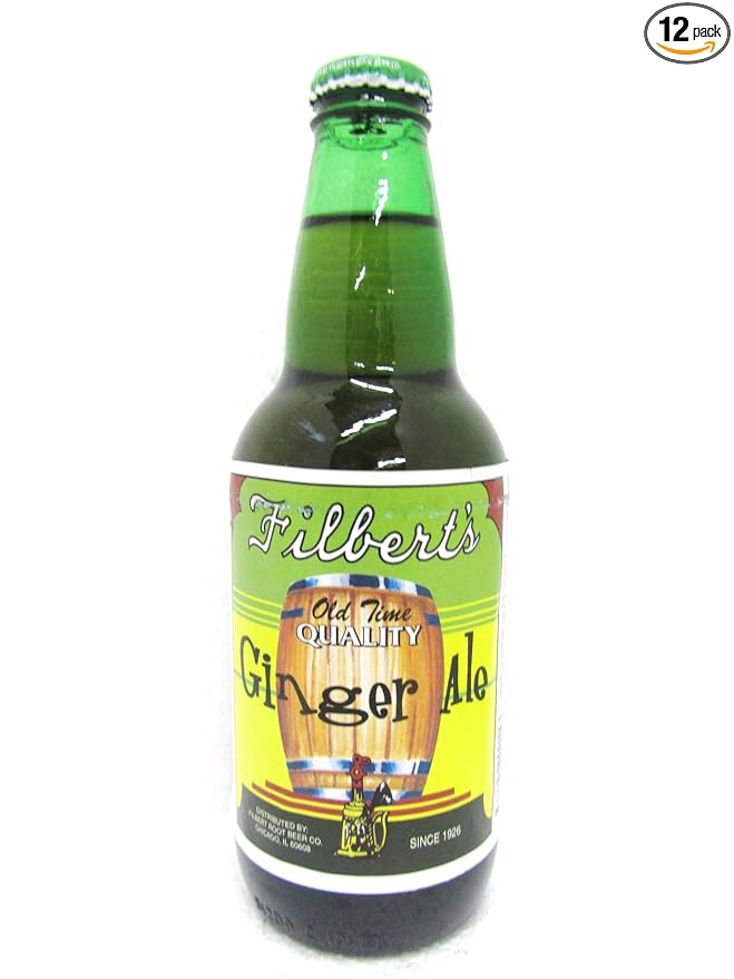Filbert's GINGER ALE OLD TIME CHICAGO SODA - distinctive &amp crisp  12-Ounce Glass Bottle (Pack of 12)