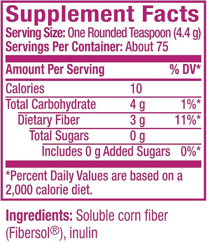 Metamucil Fiber Supplement Unflavored Clear Mixing Powder No Grit No Sugar Added Plant Based Prebiotic Fiber Supplement Blend for Daily Digestive Health 75 teaspoons