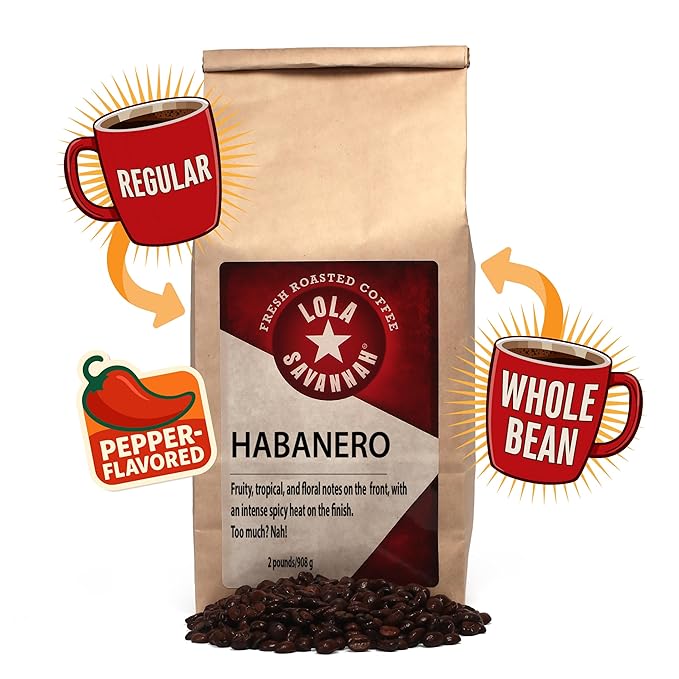 Lola Savannah Habanero Whole Bean Caffeinated Coffee 2lb (32 oz)