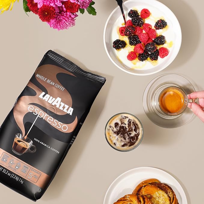 Lavazza Espresso Whole Bean Coffee Medium Roast 100% Arabica 2.2 lb Bag