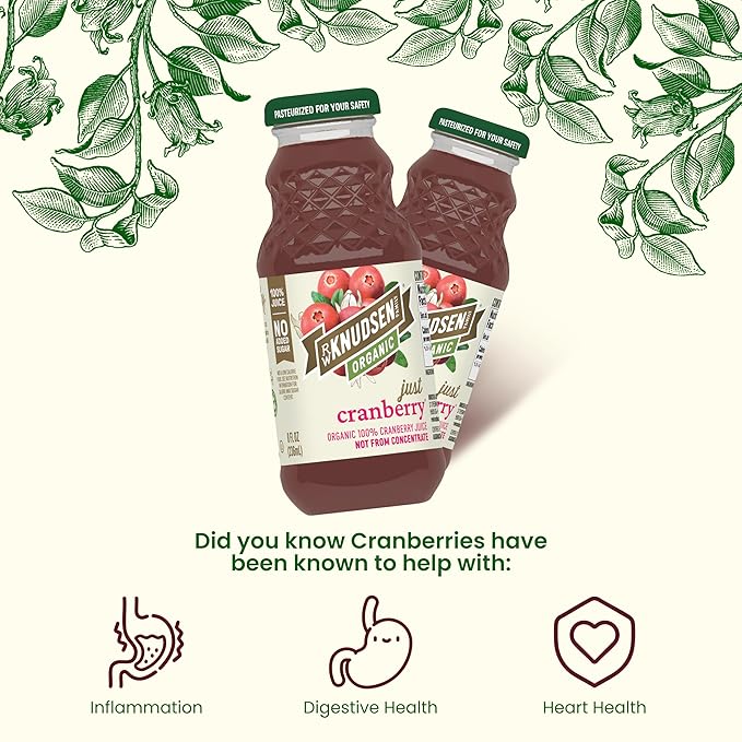 R.W. Knudsen Organic Just Cranberry Juice 8 fl oz (12 Pack)