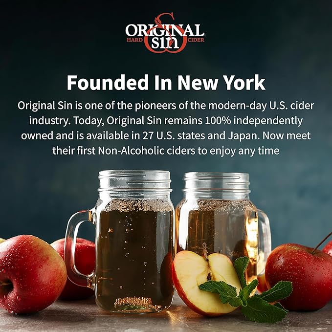 Original Sin Non Alcoholic Cider - Dragon Widow | Sparkling Apple Cider Vinegar Drink with 25% Fruit Juice | Sugar Free Non Alcoholic Drinks- Dragon Fruit Flavour