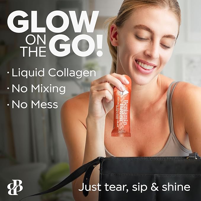 12000mg Marine Collagen Liquid Shots| High Strength Hydrolyzed Marine Collagen Peptides w/Hyaluronic Acid &amp Vitamin C for Skin Hair &amp Joints | Orange 14 Daily Servings 30ml