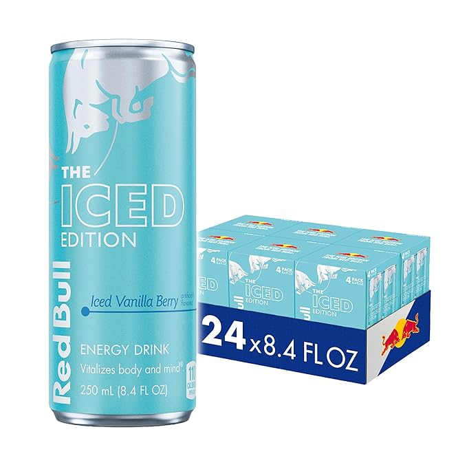 Red Bull Iced Vanilla Berry Energy Drink 8.4 Fl Oz Pack of 24 Cans (6 packs of 4)