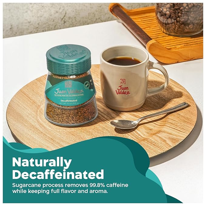 Juan Valdez Decaffeinated Freeze Dried Coffee 3.5 OZ - 100% Colombian Coffee (Pack of 6)