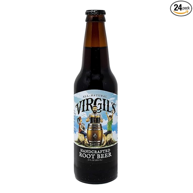 Virgil's Rootbeer Soda 12 Ounce (24 Glass Bottles)