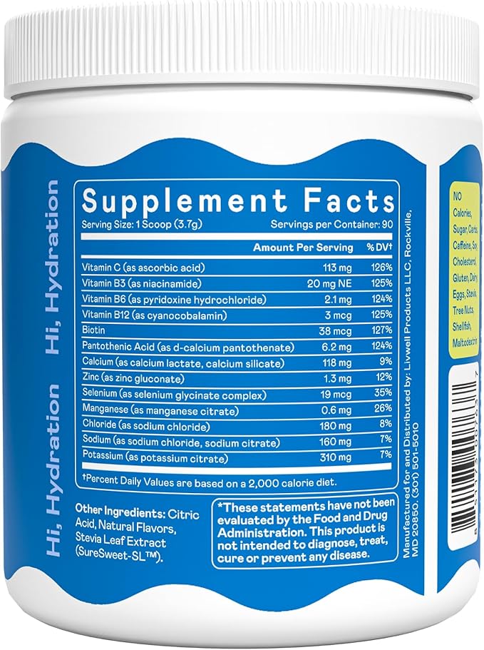 Hi-Lyte Electrolyte Powder Daily Hydration Supplement Drink Mix 90 Servings | Sugar-Free 0 Calories 0 Carbs | No Maltodextrin. Gluten-Free | Supports Keto | Light Refreshing Flavor (Raspberry)