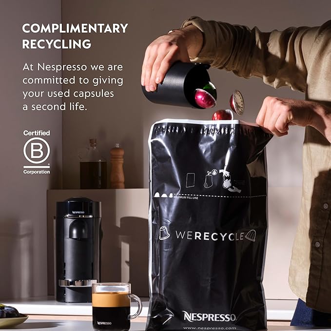 Nespresso Capsules Vertuo Melozio Medium Roast Coffee 30-Count Coffee Pods Brews 7.8oz.