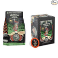 Bones Coffee Company Highland Grog Ground Coffee Beans 12 oz and Bones Cups Highland Grog 12 ct Bundle