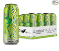 LICK Energy Drink - Zero Sugar No Crash Green Tea Caffeine (180mg) with Antioxidants and Vitamins A B6 B12 and C 16oz (12pk) - Lemon Lime