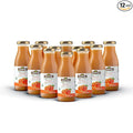 Gardenville Organic Peach Juice (Pack of 12) USDA Organic No Added Sugar U Kosher Certified Pasteurized 8.4 oz Glass Bottles (Peach)