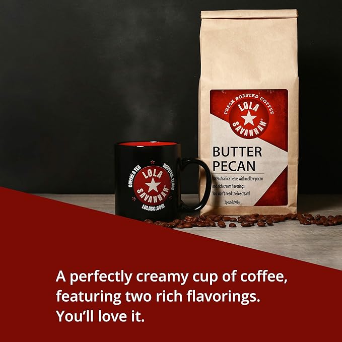 Lola Savannah Butter Pecan Whole Bean Caffeinated Coffee 2lb