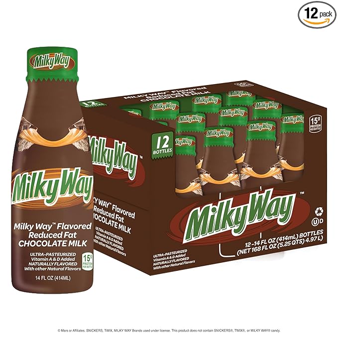 MilkyWay™ Chocolate Milk - Packed with the flavors of creamy caramel smooth nougat and rich milk chocolate. Pack of 12 14 oz Bottles