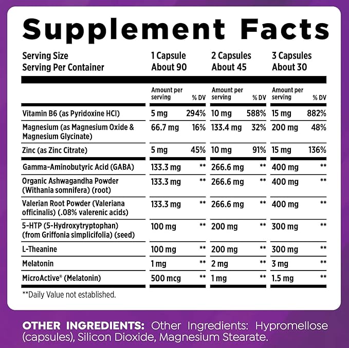 Delta Sleep by HTLT | Comprehensive Sleep Supplement with Ashwagandha Melatonin 5-HTP &amp GABA | L-Theanine &amp Magnesium Glycinate to Maintain GABA Levels | Valerian Root for Sleep (90 Capsul