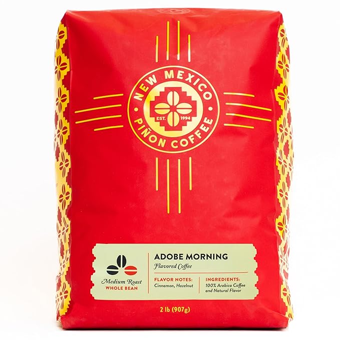 New Mexico Piñon Coffee Naturally Flavored Coffee (Adobe Morning Whole Bean 2 pound)