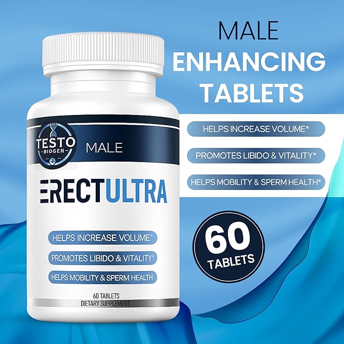 Male Enhancing Supplement - Fast Acting Performance Pills for Men for Blood Flow - Size &amp Stamina - Testosterone Booster Maca Root EpimediumTongkat Ali Dietary Supplement 60 Tablets