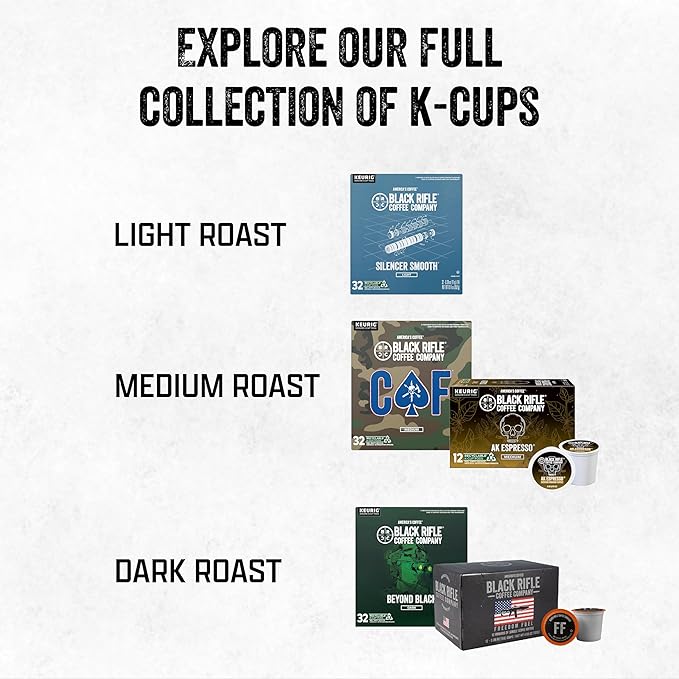 Black Rifle Coffee Company Supply Drop Variety Pack (48 Count of K Cups) - Silencer Smooth AK Espresso Just Black &amp BeyondBlack KCup Pods - K Cups Coffee Variety Pack