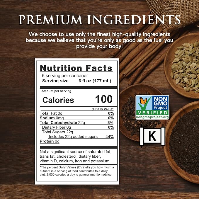 Third Street Chai Super Concentrate Chai 2-Pack 64 Fl. Oz. Black Tea Latte Concentrate Strong and Balanced Tea Blend Beverage Concentrate 10:1 Gluten Free Kosher Non-GMO
