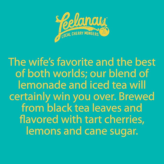 Leelanau Cherry Half &amp Half (Lemonade &amp Iced Tea) 16 fl oz (Pack of 12)192.0 Fl Oz