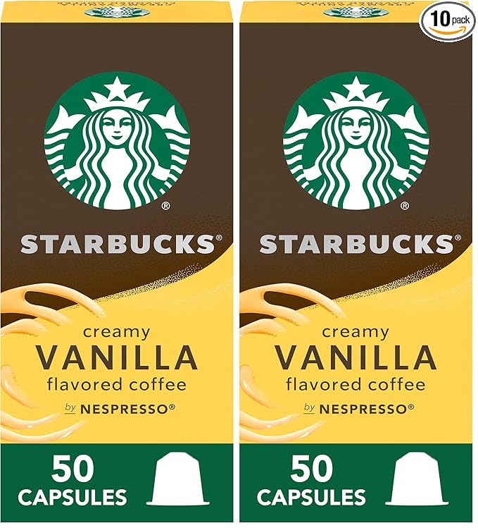 Starbucks by Nespresso Original Line Vanilla Flavored Coffee Espresso Pods 10 Count (Pack of 10)
