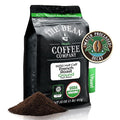 The Bean Organic Coffee Company 50/50 (Half Caff) French Roast 50% Decaf Dark Roast Ground Coffee 16-Ounce Bag Café Molido Tostado Orgánico descafeinado