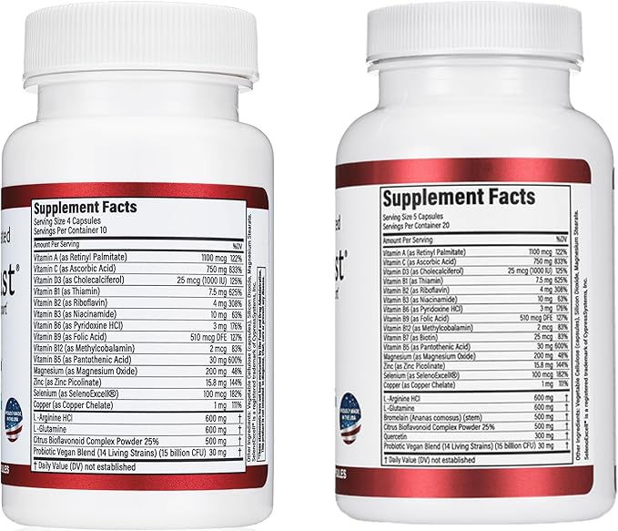 HealFast Complete Surgery &amp Injury Recovery Supplement: for Wound Scar Treatment &amp Bruising w/Vitamins Bromelain Quercetin &amp Probiotics (Pre+Post Op)