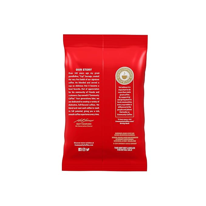 Community Coffee Café de Olla Blend Medium-Dark Roast Pre-Measured Coffee Packs 3.0 Ounce Each (Box of 20)