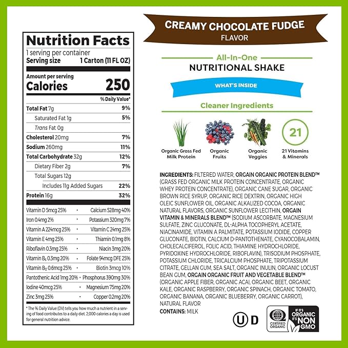 Orgain Organic Protein Shakes Bundle - Whey and Milk Protein Meal Replacement Ready to Drink (12 Pack) + Nutrition Shakes with Vitamins (12 Pack)