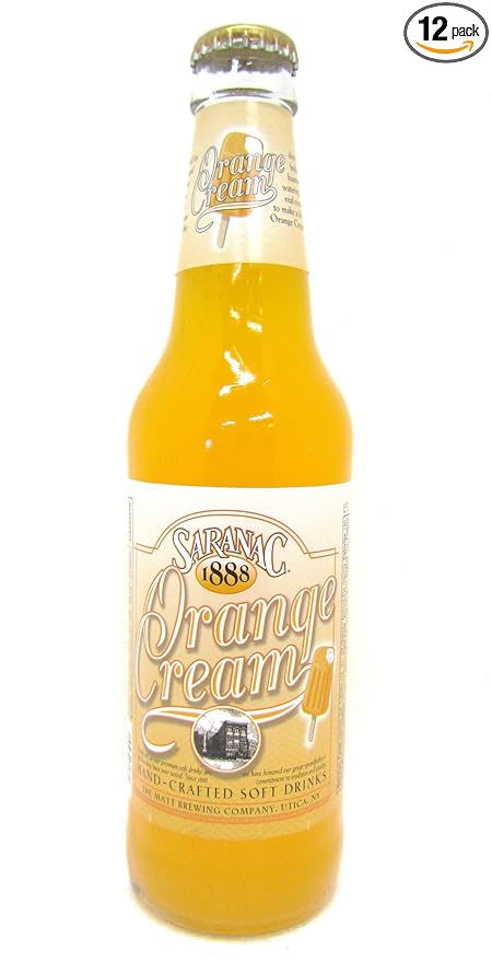 Saranac ORANGE CREAM - Like eating a 50/50 while navigating the Erie Canal! 12-Ounce Glass Bottle (Pack of 12)