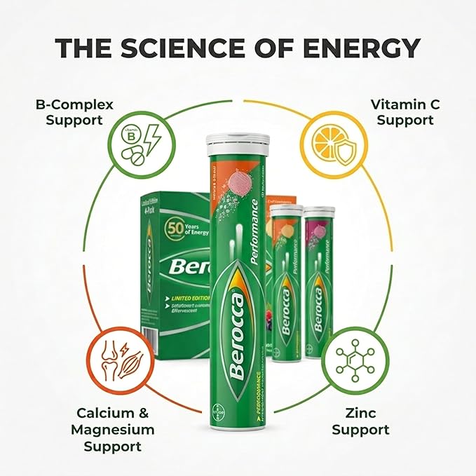 Berocca Performance Effervescent Tablets 60 Count Limited Edition Celebration Pack