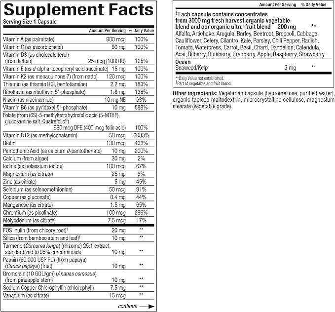 Natural Factors Women’s 50+ Once A Day Multivitamin &amp Mineral 60 Vegetarian Capsules