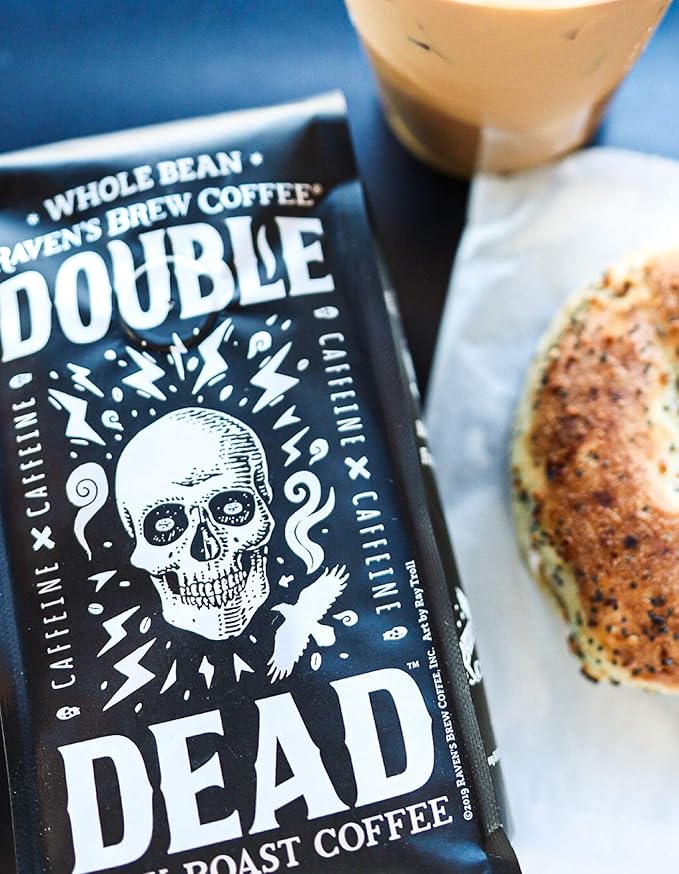 Raven's Brew Coffee High Caffeine Coffee Dark Roast Whole Bean – Double Dead 5lb