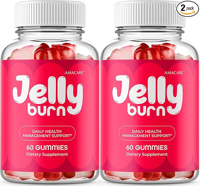 (2 Pack) Jelly Burn Gummies – Advanced JellyBurn Gummy Premium Formula Daily JellyBurnGummies All Natural Maximum Strength Vitamin Support for Overall Health and Wellness 120 Gummies for 2 Months