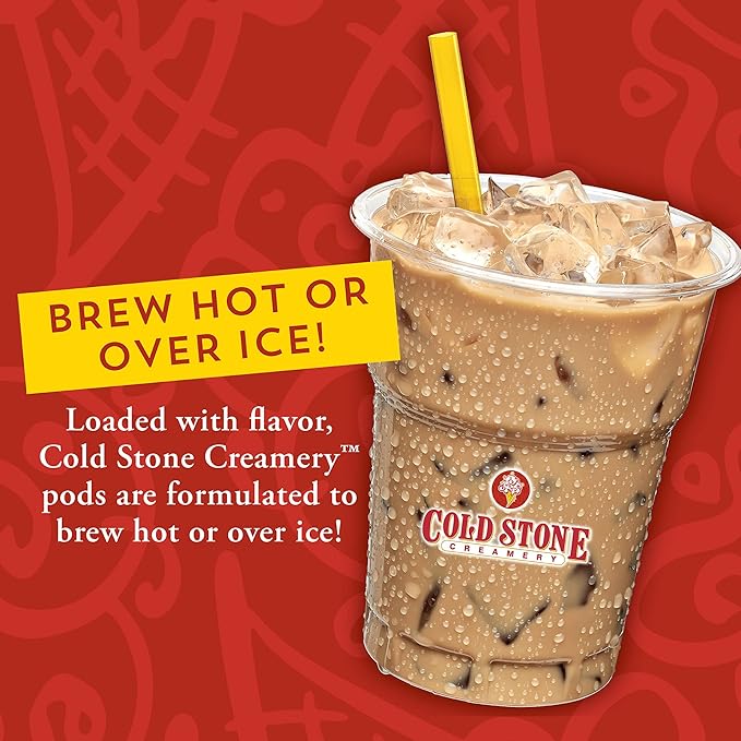 Cold Stone Creamery Beverages Coffee Pods Compatible with K Cup Brewers Including 2.0 - Ice Cream Flavored Assorted Variety Pack 40 Count