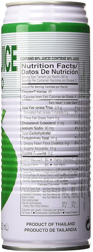 Foco Coconut Juice 17.6 Fl Oz Pack of 12