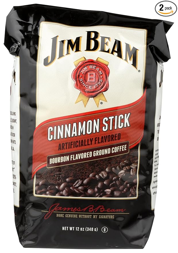 Jim Beam Cinnamon Stick Flavored Ground Coffee 2 bags (12 oz ea.)