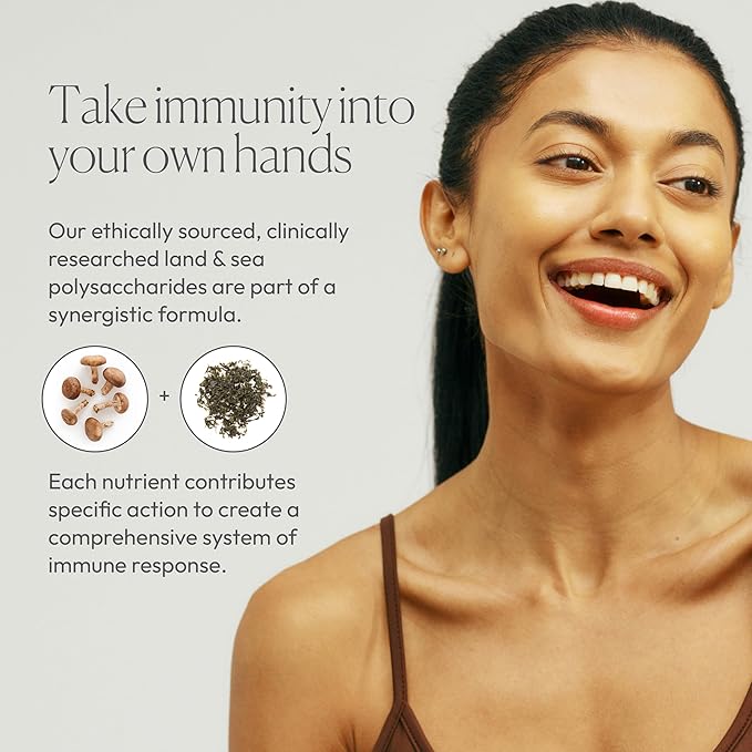 Simplix | Natural Supplement to Strengthen The Immune System | Respond to Outbreaks | Source of Highly Researched Mushroom &amp Seaweed Polysaccharides 60 Veggie Capsules (1 Pack)