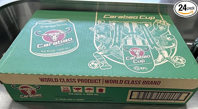 The Original Packaging &amp Original Formula Carabao Energy Drink 8.5 fl oz (250ml) Product of Thailand. - (pack of 24)
