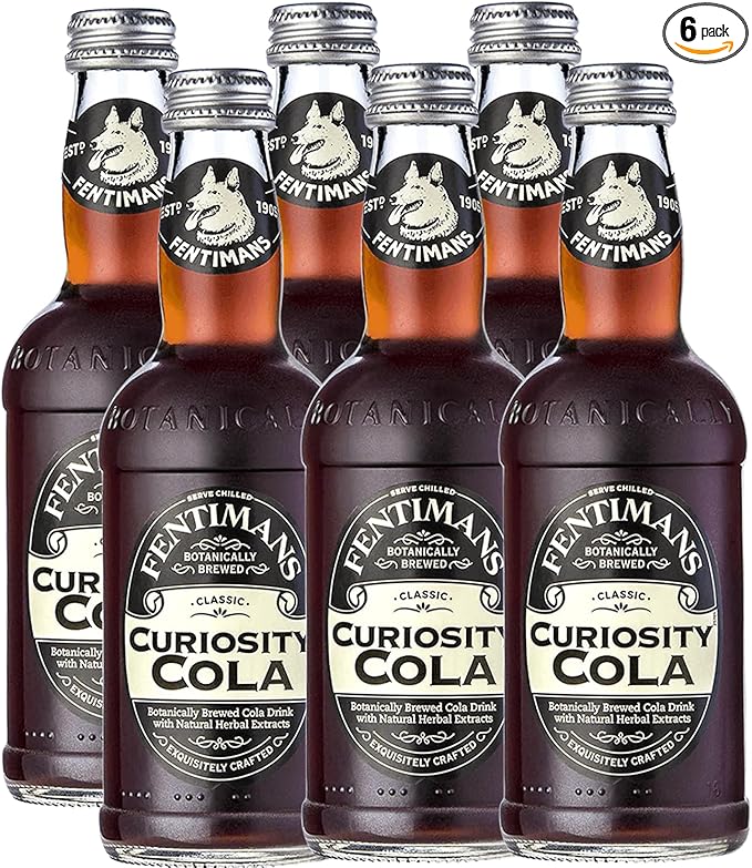 Fentimans Botanically Brewed Classic Curiosity Cola Sparkling Soda 9.3 fl oz Bottles – Premium Craft Soda/Mixer for Cocktails &amp Refreshing Drinks