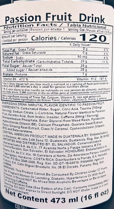 Adrenaline Rush Energy Drink 16oz - Adrenalina bebida energizante