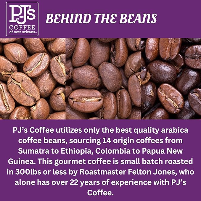 PJ's Southern Pecan - Whole Bean Flavored Coffee - Smooth Sweet Flavor Medium Bodied Rich Buttery Pecan Notes 16 oz (Pack of 1)