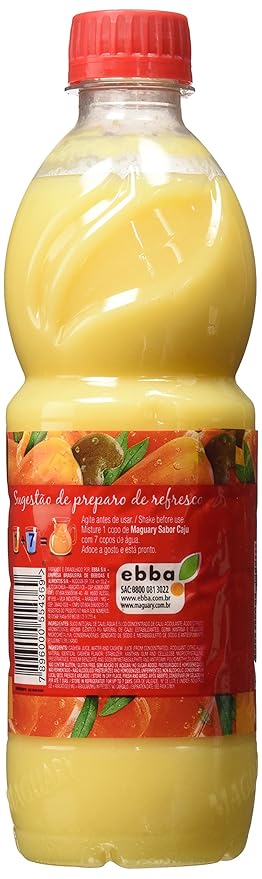 Maguary Cashew Juice Concentrate - 16.9 FL.Oz | Suco Concentrado Maguary Sabor Caju - 500ml - (PACK OF 04)