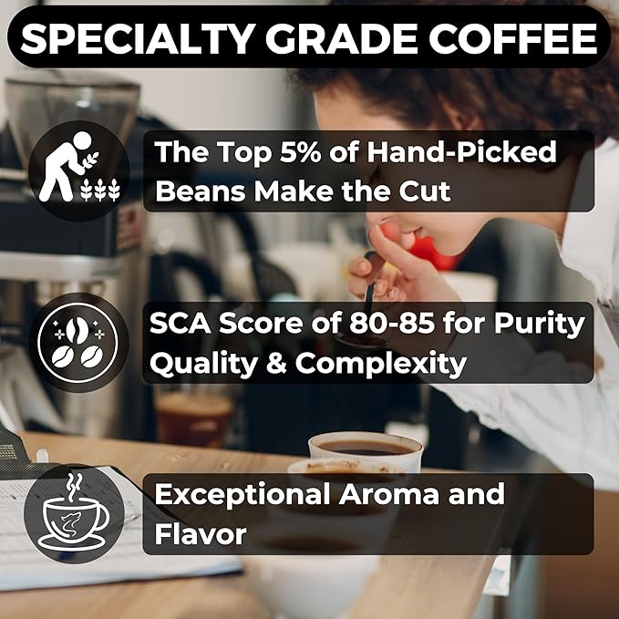 Lonestar - Freshly Roasted After Your Order – Specialty Grade Low Acid Artisanal Medium to Dark Roast Drip Ground Coffee No Bitterness Ethically Sourced 12OZ Compostable Bag