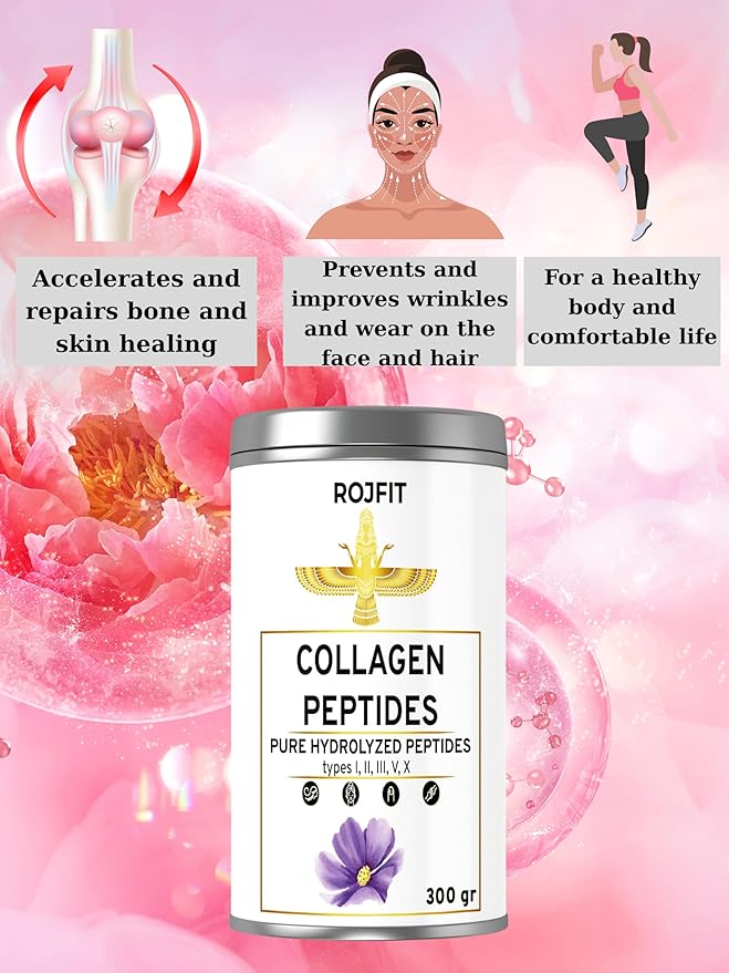 Multi-Type Collagen Powder Supplement for Skin Hair and Joint Health Types 1-5 (300 gr / 10.58 oz)