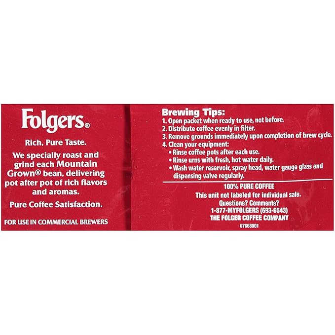 Folgers Classic Roast Ground Coffee 6.3 Ounce (Pack of 30)