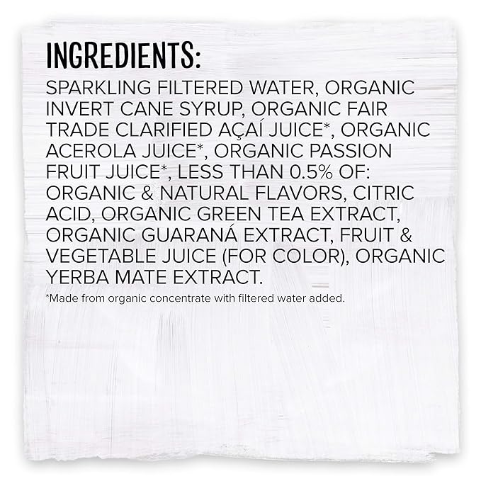 Sambazon Organic Amazon Energy Drink Jungle Love Acai Berry and Passionfruit 12 Fl Oz (Pack of 12)