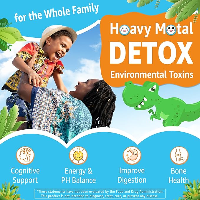 Zeolite Dêtõx for Kids &amp Adults Sugar Free Kids Tõxin Dêtõx Gummies w/ Chlorella Spirulina Minerals Choline - Gentle Heavy Mêtâl Dêtõx for Digestive Immune Focus Energy Bone Vegan 120cts