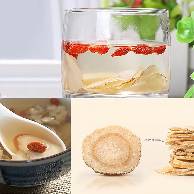 2 Boxes of American Wisconsin Ginseng Slices - Improved Energy Performance &amp Mental Health for Men &amp Women. Total 8 Oz.