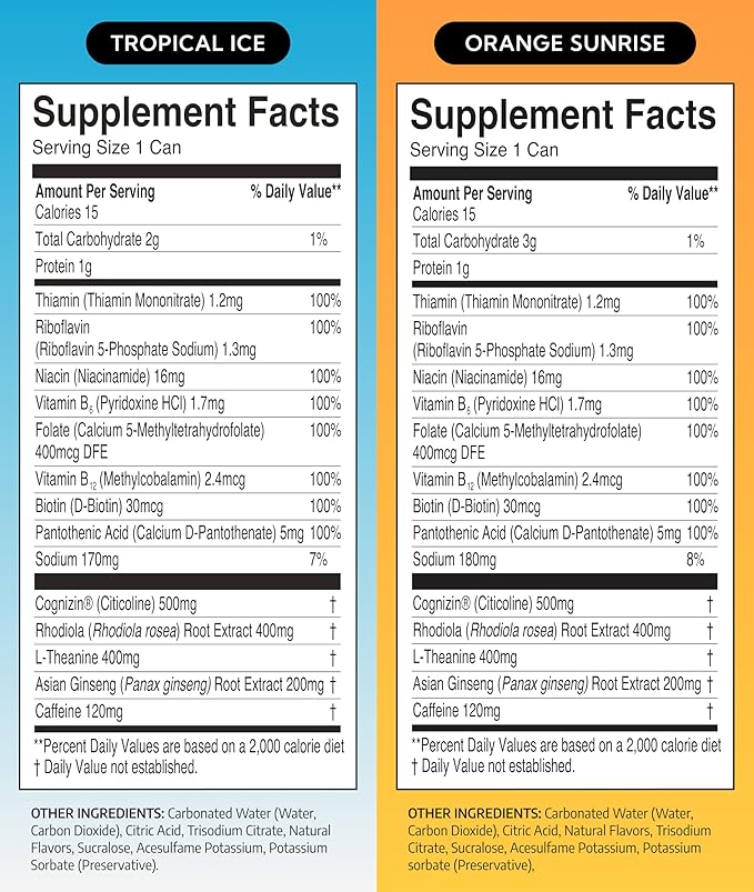 Neutonic Nootropic Productivity Energy Drink | Variety Pack 12 Cans | 120mg Natural Caffeine Zero Sugar | Support Memory Mental Clarity Cognitive Function | Boost Focus Energy Brain Health