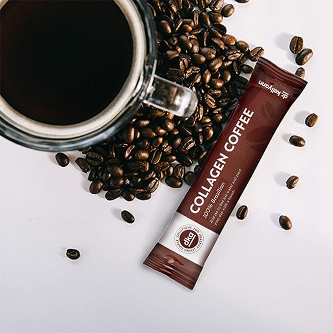 Dr. Kellyann Grass-Fed Collagen Instant Coffee (15 Packets) - Keto &amp Paleo Friendly - Sugar free Dairy free Grain Free - Brazilian Collagen Coffee-to-Go